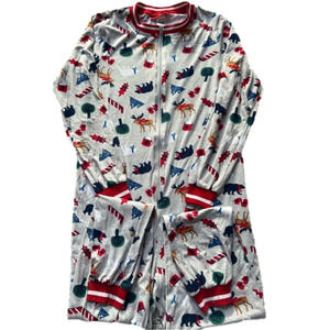 Holiday #FamJams Onsie Footless Full Piece Pjs, Youth Large